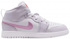 Кроссовки Air Jordan 1 Mid SE PS, розовый