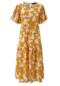 Aniston SELECTED Летнее платье в шафрановом, светло-желтом цвете