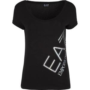 Футболка женская черная EA7 EMPORIO ARMANI