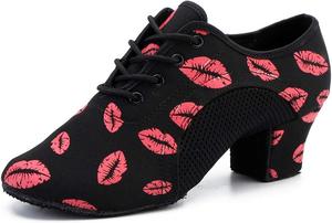 Танцевальные туфли SWDZM для мужчин и женщин для бальных танцев с шнуровкой, современные латинские, для сальсы, для выступлений и репетиций, мультиколор