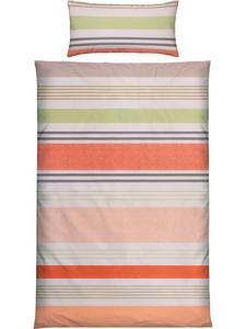 Постельное белье из сатина в терра-зеленом и бежевом цветах REDBEST, 155 x 220 + 80 x 80 см