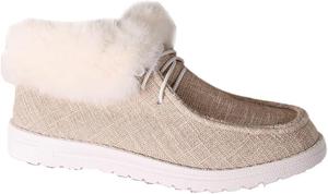 Женские зимние ботинки, теплые прочные ботинки с меховой подкладкой, ботинки на щиколотку, лоферы, балетки на платформе, толстые плюшевые ботинки ZJWBB, Beige