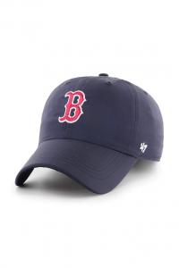 Бейсболка с козырьком хлопковая MLB Boston Red Sox 47 Brand, темно-синий