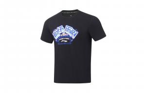 Футболка LiNing серии для бадминтона, унисекс, черная