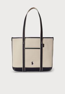 Сумка Polo Ralph Lauren COTTON CANVAS SMALL SHOPPER TOTE, Ecru/Navy/Off-White