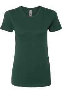 Женская хлопковая футболка Next Level, цвет forest green
