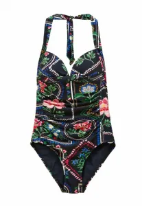 Купальник «жасмин» с завязками на шее Joules, Navy Floral