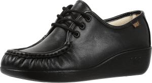 Мокасины SAS Bounce с шнуровкой и комфортной посадкой, черный