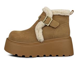 N6N8 Термостельки противоскользящие утепленные короткие зимние ботинки женские Camel, цвет Camel