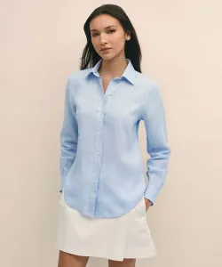 Рубашка из ирландского льна, классический крой.