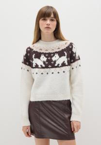 Джемпер B.ANGEL Jumper, White/Brown/White