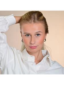 Adeliás Женские серьги - серьги-кольца на шарнирах из нержавеющей стали черного цвета