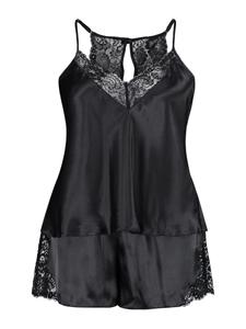 Короткий пижамный комплект Trendyol Curve, черный