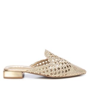 Женские золотые мюли с острым носом Xti, золотой