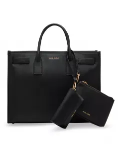 3-секционная сумка-тоут с застежкой Work Bridge Snap Anne Klein, черный