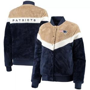 Женская куртка G-III 4Her от Carl Banks темно-кремового цвета New England Patriots Riot Squad Sherpa с длинными кнопками G-III