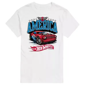 Мужская футболка с принтом America 76 Hot Wheels, белый
