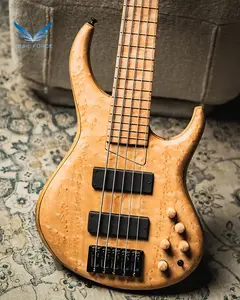 MTD 535-24 US Custom 30-летие - клен с глазком 10 верхняя дека (корпус из черного лимбы) с накладкой из клена с глазком