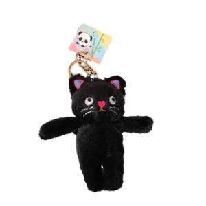 Cute Polka Dot Kitten Backpack Charm Dolls Plush Pendant 16cm High 77 SEVEN DREAM