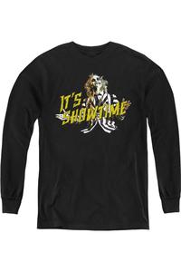 Молодежная толстовка с длинным рукавом «Шоутайм» по мотивам «Битлджуса» Gildan, черный