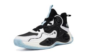 361°KIDS Детские баскетбольные кроссовки среднего размера с противоскользящей амортизацией, черно-синие, для подростков