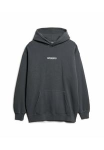 Толстовка с капюшоном OVERSIZED MICRO LOGO GRAPHIC Superdry, темно-серый