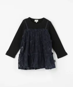 Многослойный топ из кружева «Снежная гладь» Suite Kids, цвет Navy [075]