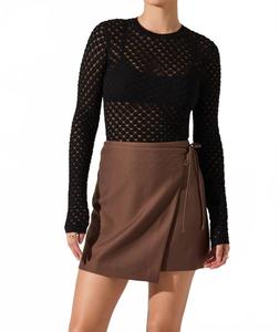 ASTR Текстурированный свитер Dex черного цвета