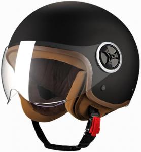 Шлем винтажный Dcoltmi-888 ABS Vespa, черный