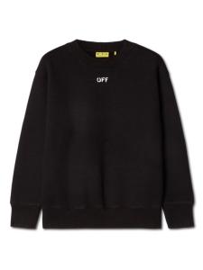 Off-White Kids толстовка с логотипом Off Stamp, черный