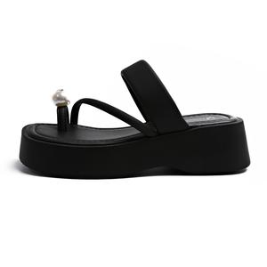 Женские сандалии-слайдеры с вырезами, тихие, нескользящие, устойчивые к запахам, износостойкие, быстросохнущие, с амортизацией NANJIREN, Black