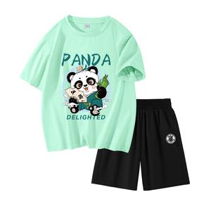 Детская повседневная спортивная одежда WARRIOR, aqua зеленый / h chinese panda - черный / h shield k