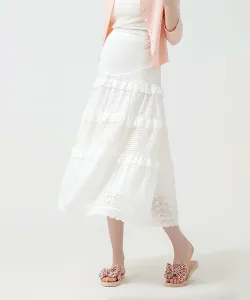 Юбка для беременных с многоярусным кружевом Aimoha - Select -, цвет White