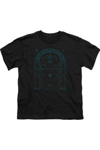 Футболка с коротким рукавом для детей "Врата Дурина" из "Властелина Колец" Gildan, черный