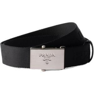 PRADA Лента с логотипом для ремня, Black