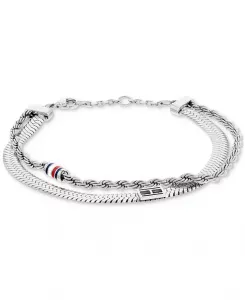 Двухрядный гибкий браслет Tommy Hilfiger, silver