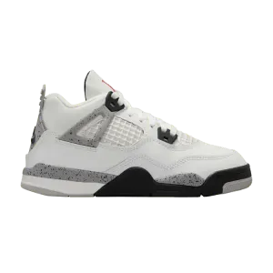 Кроссовки Air Jordan 4 Retro OG PS 'White Cement' 2025, белый