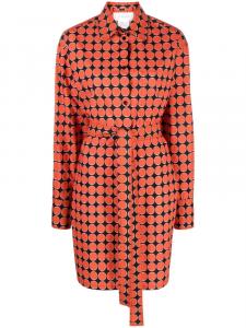 Sportmax платье-рубашка с монограммой, черный