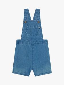 Детские джинсовые комбинезоны-шорты Petit Bateau, цвет Denim Clair