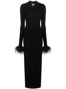 Длинное платье Cindy с квадратным вырезом MANURI, черный