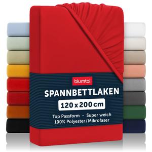 SPANNBETTLAKEN Комплект из 2 шт., 120/200/30 см, Рот Blumtal, красный