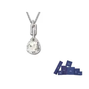 Swarovski Parallele Rhodium Plated, Crystal, Alloy, Silver Plated, Gold Plated Necklaces Unisex Silver