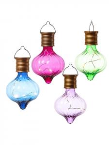 Marelida Набор из 4 светодиодных солнечных лампочек в восточном стиле, высота 11,7 см, разных цветов