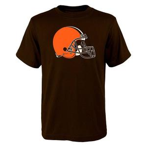 Молодежная коричневая футболка с логотипом команды Cleveland Browns Outerstuff, цвет Brn Brown