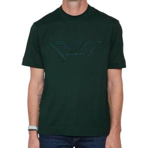 GIORGIO ARMANI Футболка мужская темно-зеленая