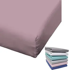 Простыня на резинке Flannel, хлопок, 150 x 200 см, белый, серый, синий, розовый, бирюзовый, серебристый, сиреневый, зеленый, серо-коричневый, эластичный край, цвет: сиреневый Bierbaum