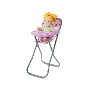 Manhattan Toy Baby Stella Blissful Blooms Стульчик для кормления First Baby Doll Play Set для мягких кукол 12 и 15 дюймов — возраст от 12 месяцев и старше, мультиколор