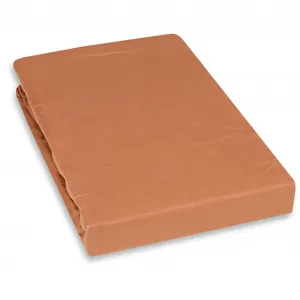 Простыня на подгонке кайори «Кай», 100% хлопковый сатин Kayori, цвет Karamell