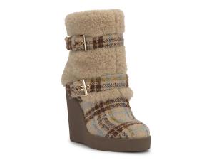 Ботинки Jessica Simpson Meztyn Wedge Boot, Beige/Black/Brown Plaid Print Fabric