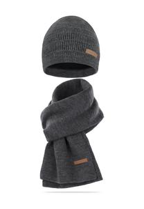Зимний комплект из шапки и шарфа Садбери normani, цвет Grau Meliert